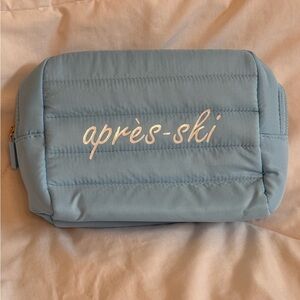 Blue Zippered Puffer Bag